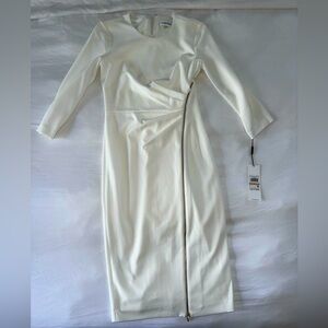 NWT Calvin Klein women’s white midi dress Size 2